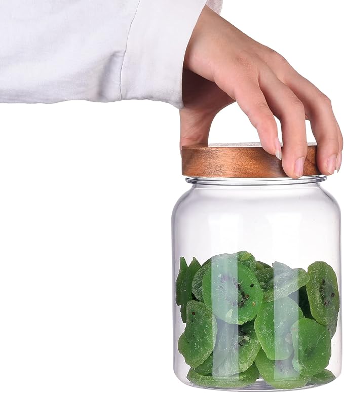 YUEJUM 42 Fluid Ounces Unbreakable & Dishwasher Safe Plastic Apothecary Jar - Image 4