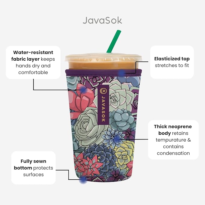 Sok It JavaSok Iced Coffee & Cold Soda Insulated Neoprene Cup Sleeve - Image 2