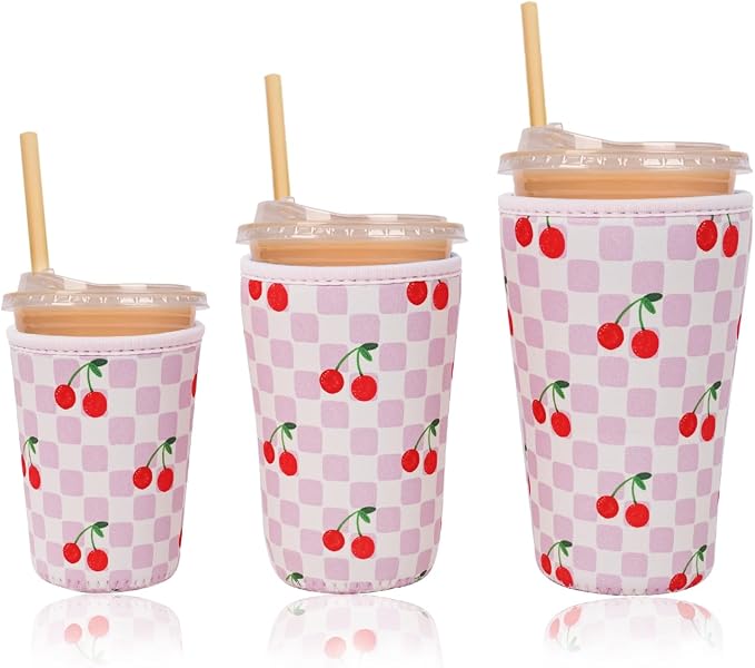 Reusable Insulated Neoprene Iced Coffee Cup Sleeve, Durable Drink Sleeve by Unknown