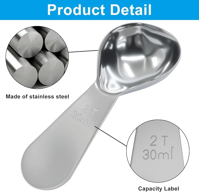 4Pcs 2Tbsp Stainless Steel Coffee Scoop, Short Handles Coffee Spoons 2 - Image 2