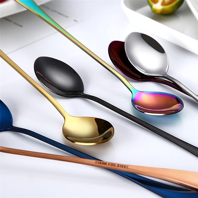 Long Handle Iced Tea Spoons, Ice Cream, Cold Drinks - Image 8