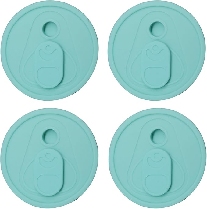 4 Pack Silicone Lids for Glass Cups by Welcome