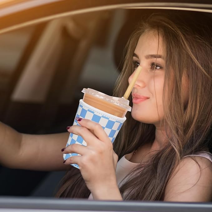 Reusable Insulated Neoprene Iced Coffee Cup Sleeve, Durable Drink Sleeve - Image 4