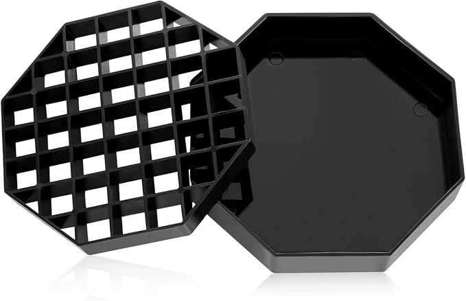 Suclain 1 Pcs Coffee Drip Tray Black Plastic Octagon Coffee Drip Tray by Suclain