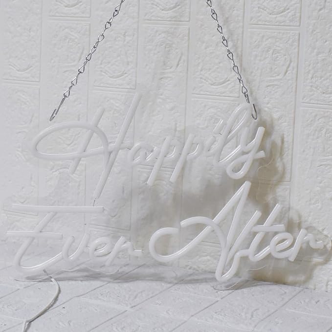 Happily Ever After Neon Sign for Wall Decor, Wedding Neon Lights Sign Dimmable - Image 6
