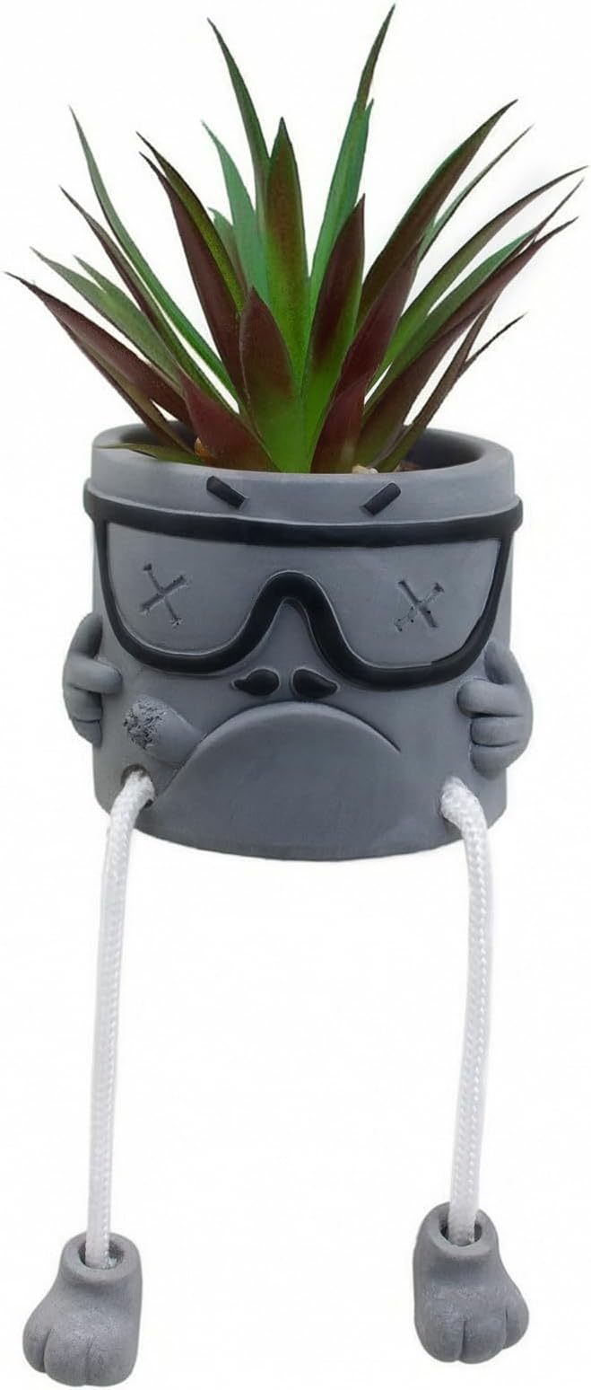 Creative Artificialplant Succulents in Cement Pots by LUZOGA