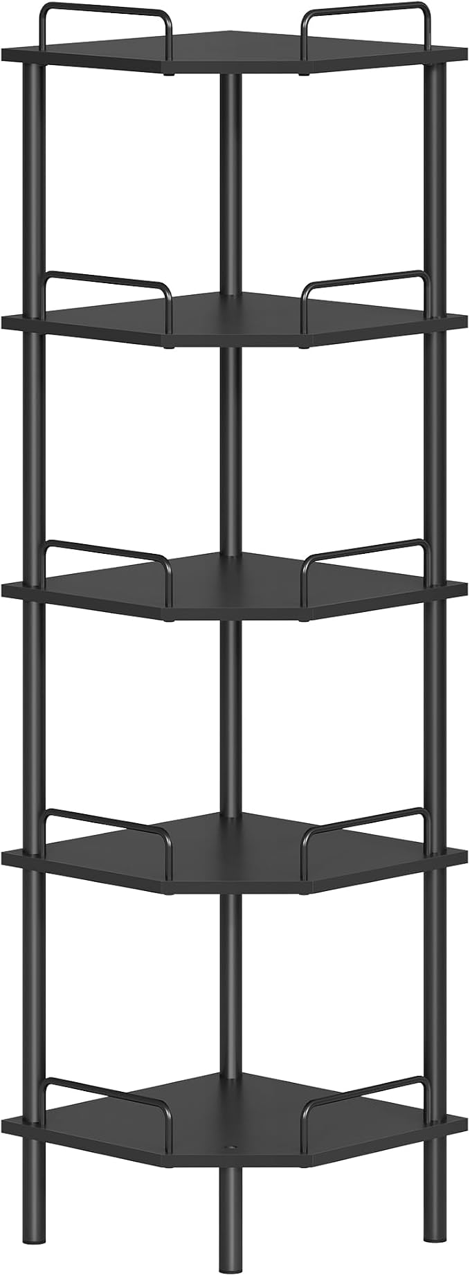Tajsoon Corner Shelf Stand, 5 Tier Industrial Corner Shelves, Corner Shelving by Tajsoon