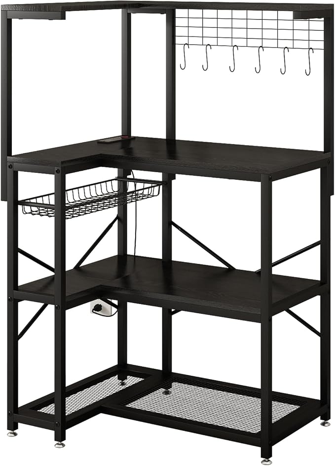 METYERRY L-Shaped Bakers Rack by METYERRY