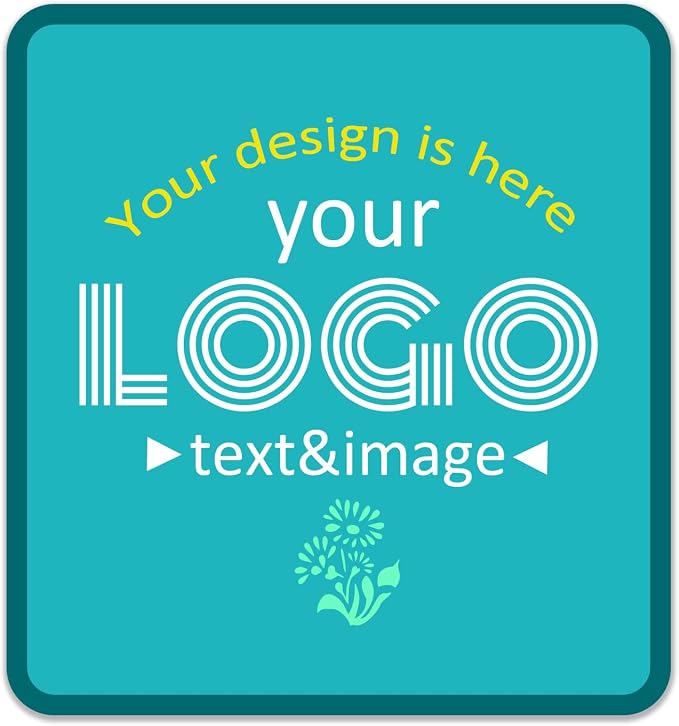 Square Custom Labels Stickers Personalized Business Logo Label Printed on Vinyl by Jamipasp