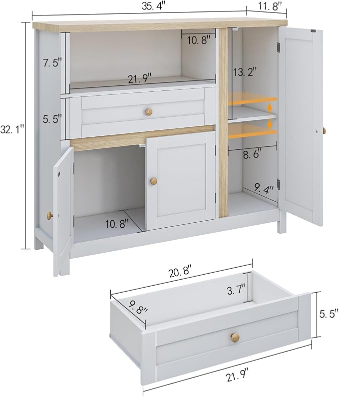 Viaozutis Coffee Bar Cabinet - Image 3