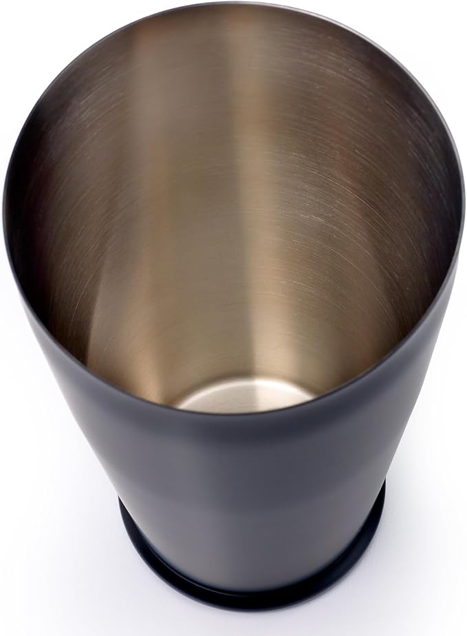 Barfly Cocktail Shaker with Weighted Bottom, Deluxe 28 oz, Matte Black - Image 3
