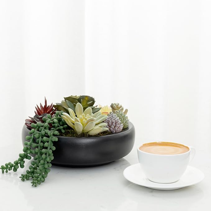 MyGift 8-Inch Artificial Succulent Plant Arrangement - Image 4