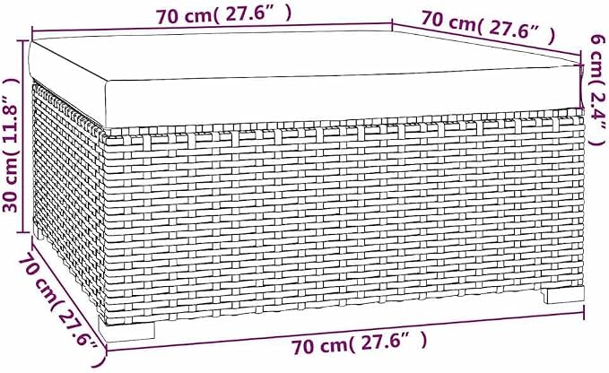 5-Piece Modular Outdoor Garden Lounge Set, Sectional Sofa Couch and Footrest - Image 9