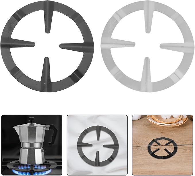 4pcs Gas Stove Coffee Maker Stand Rack Accessories Iron round Burner Wok Holder - Image 9