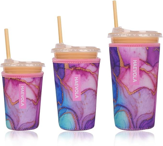Reusable Insulated Neoprene Iced Coffee Cup Sleeve, Durable Drink Sleeve by Unknown