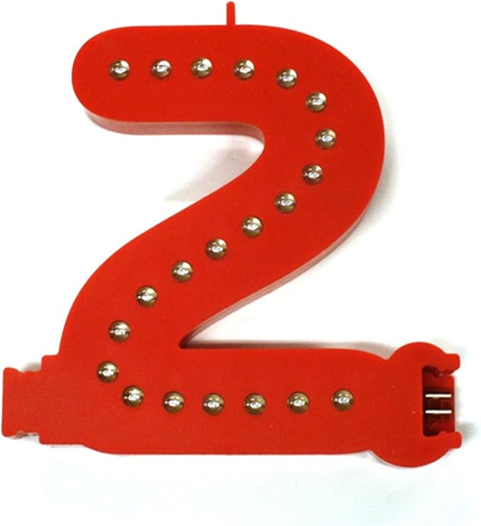 M&T Displays LED Marquee Letter Lights Modular Red Light Up Number Initial by MTDisplays