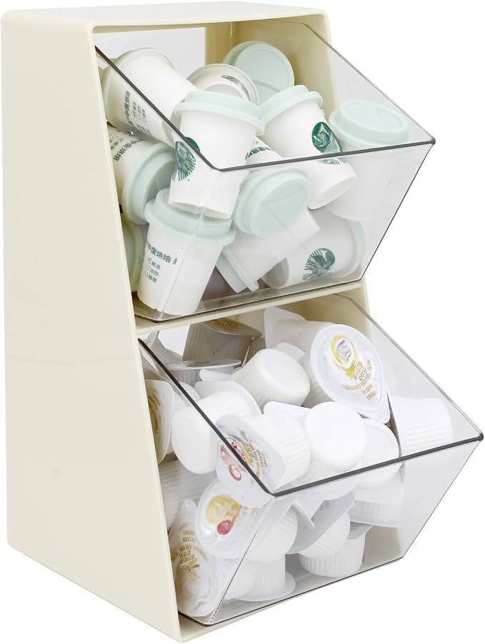Bokelai Coffee Pod Holder with 2 Large Capacity Basket K Cup Storage Container by Bokelai