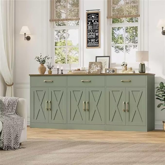HOSTACK 71" Large Sideboard Buffet Cabinet - Image 5