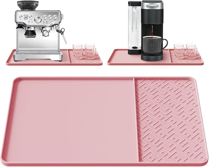 Silicone Coffee Mat with Raised Edges 24" x 16" – Waterproof Countertop Mat by EWX