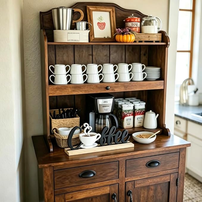 Wooden Coffee Tabletop Sign Farmhouse Bar decoration - Image 3
