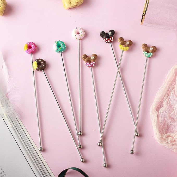 8PCS Stainless Steel Drink Stirrers-Reusable Swizzle Sticks - Image 2