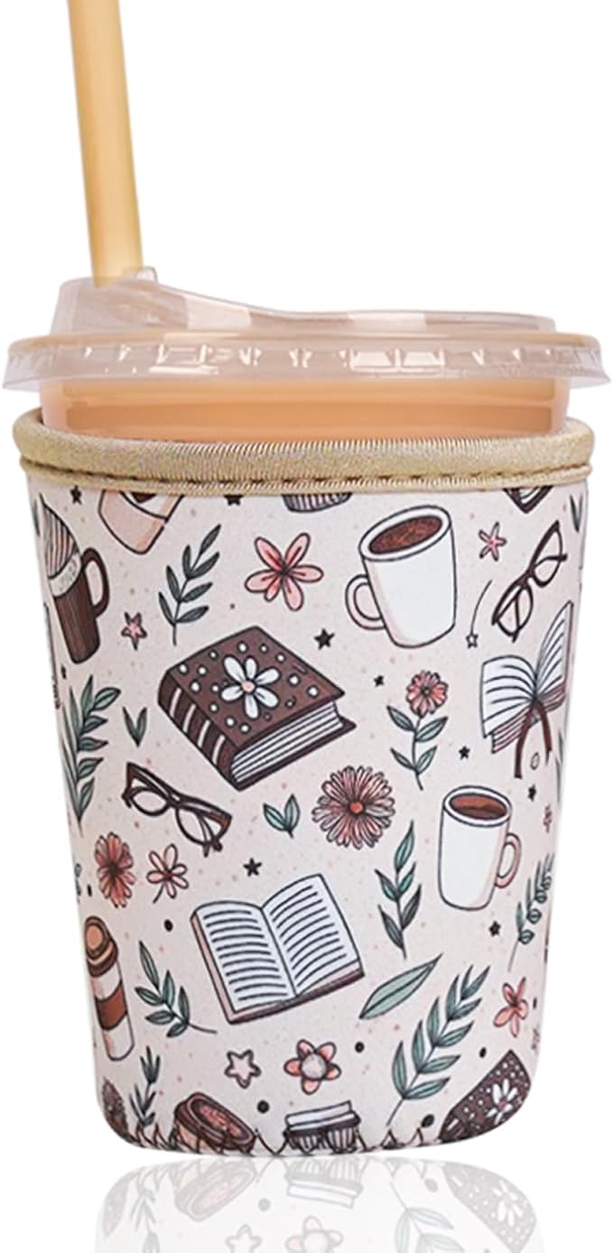 Reusable Insulated Sleeve for Iced Coffee Cup, Coffee Neoprene Sleeve for Cold by Unknown