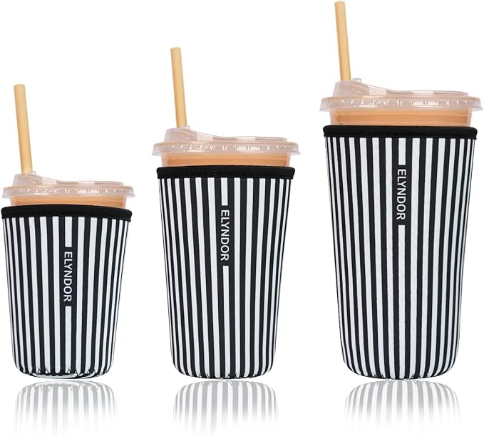 Reusable Insulated Sleeve for Iced Coffee Cup, Beverage Holder for Iced Coffee by Unknown