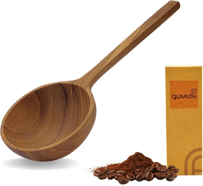 Wooden Coffee Spoon, Handmade Teak Wood Scoop by gwynth