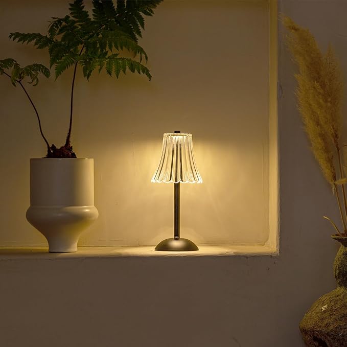 HEQET Cordless Table Lamps for Home, Dining Room, USB Charge 12'' Tall LED - Image 2