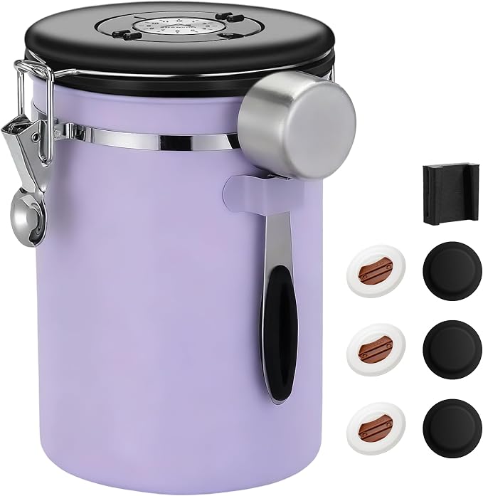 ShanSon Coffee Canister Airtight, Stainless Steel Bean Storage Container by ShanSon