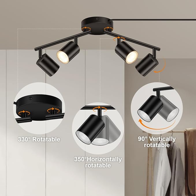 Plug in Track Lighting LED, Track Lighting Fixtures Ceiling, Plug in Wall Light - Image 8