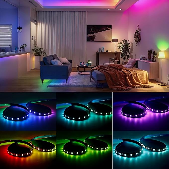 WS2812B IC RGB 5050SMD ECO Individual Addressable LED Strip Light, 16.4FT - Image 5
