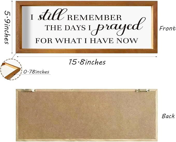 Wooden Picture Frame 15.8 X 5.9 X 0.78 Inches Gratitude Wall Decor - Image 2