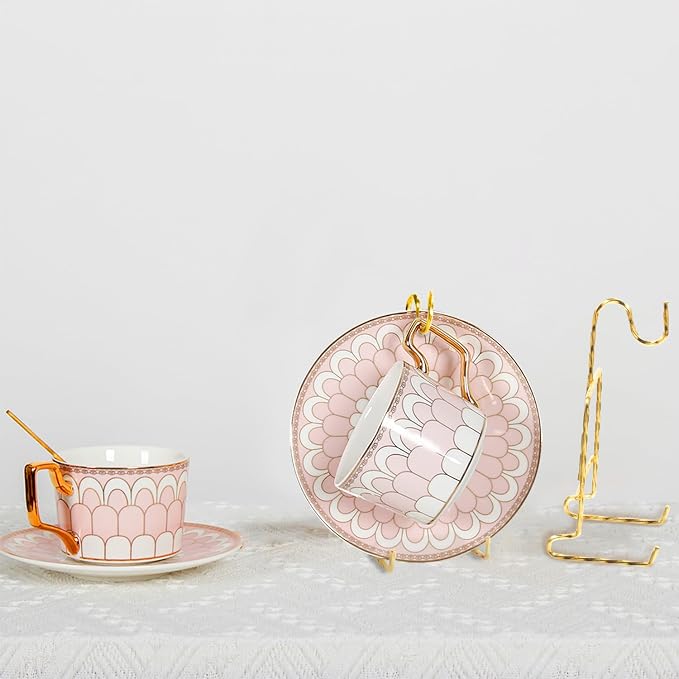8-Piece Metal Cup & Saucer Display Stand - Image 5