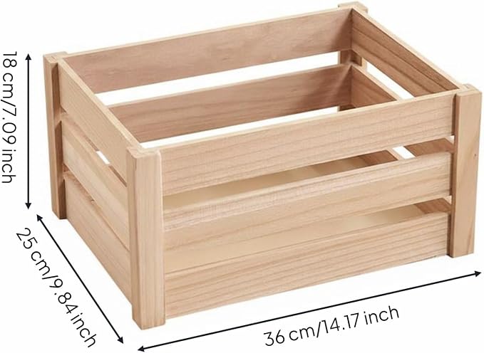 Wooden Storage Crate Multi Use Plant Holder Crate Sturdy Nesting Wooden Crates - Image 4