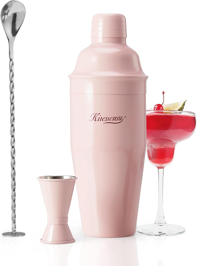 KITESSENSU Cocktail Shaker Set, Stainless Steel Martini Shaker by KITESSENSU