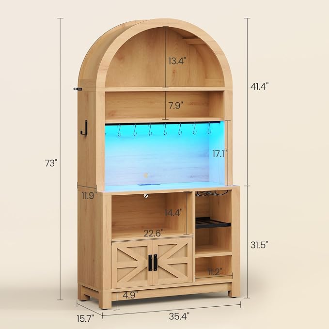 Itaar 73" Tall Arched Bakers Rack - Image 2