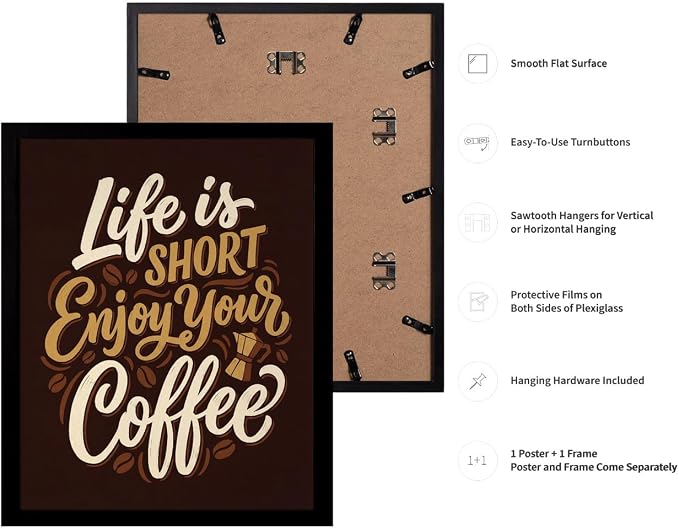 Lawrence Williams Designs Life Is Short Enjoy Your Coffee Poster - Image 3