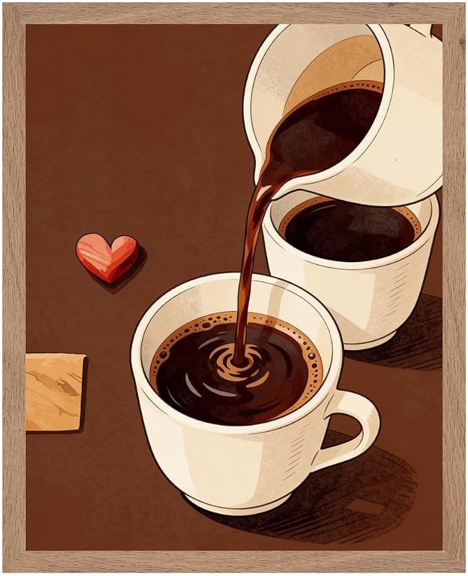 Lawrence Williams Designs Pouring Coffee Poster by LawrenceWilliamsDesigns