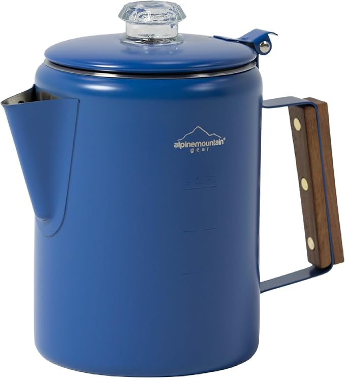 Percolator Coffee Maker – 9 Cup Stainless Steel Outdoor Brewing Pot by AlpineMountainGear