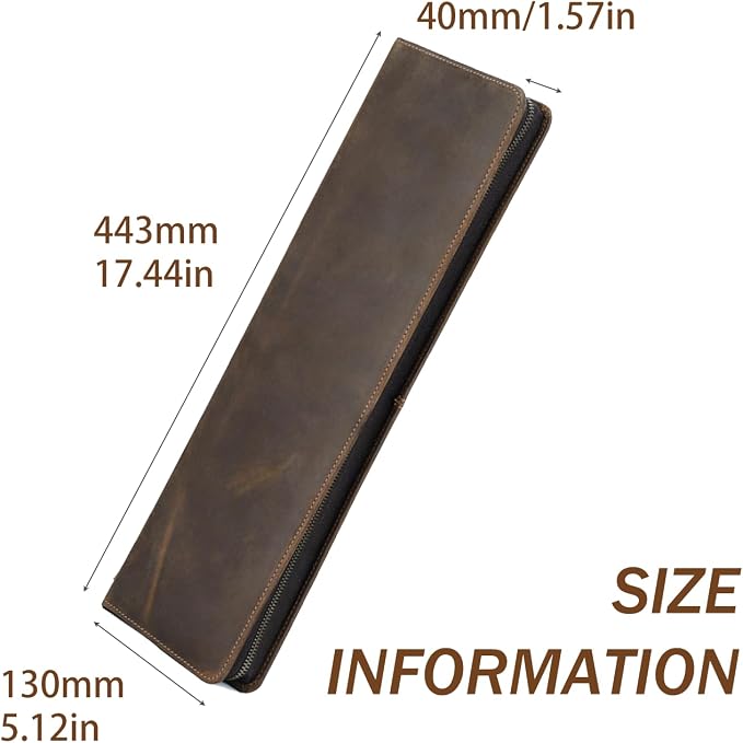 Travel Ties Case, Genuine Leather Portable Necktie Cufflinks Storage Box - Image 7