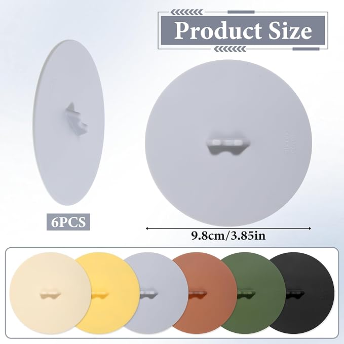 6PCS Silicone Cup Lids, 3.94 Inch Diameter Multicolor Cup Cover - Image 2