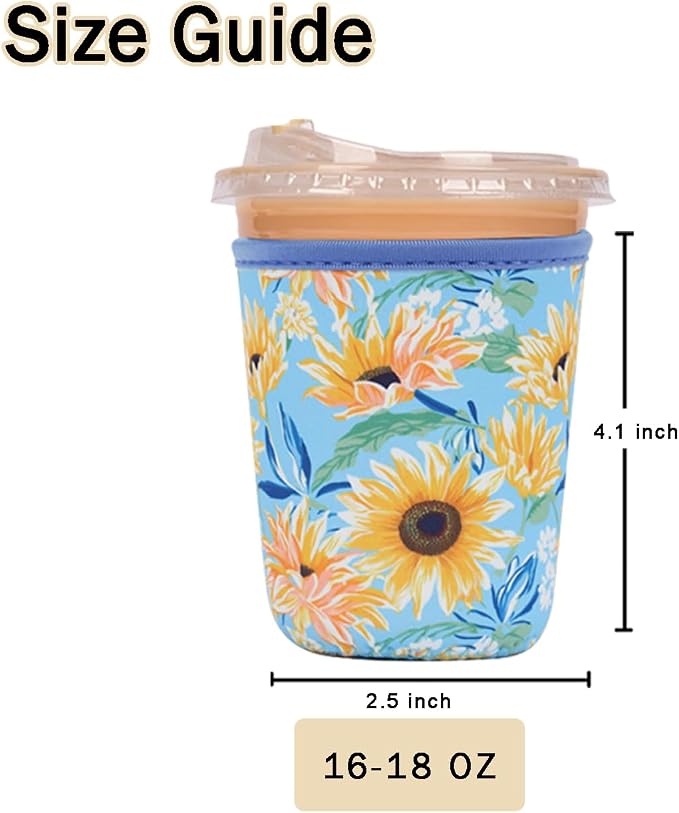 Reusable Insulated Sleeve for Iced Coffee Cup, Coffee Neoprene Sleeve for Cold - Image 5