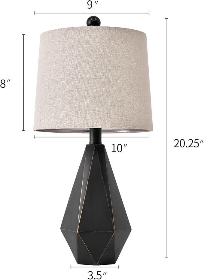 PoKat 20.25'' Table Lamps Set of 2, Bedside Lamp - Image 9