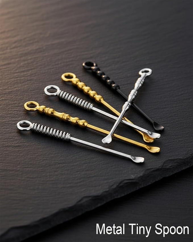 8 PCS Mini Shovel Spoons, Metal Tiny Spoons, Portable Small Scoop Charms - Image 5