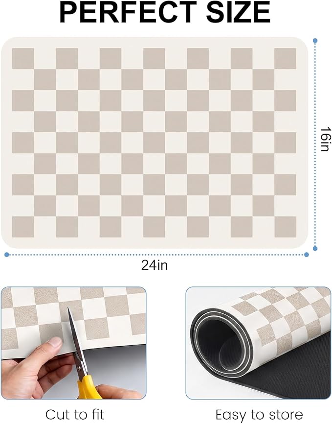 Clinuse Coffee Mats, Quick Dry Mat, Diatomite Absorbent Aesthetic Large Drying - Image 2