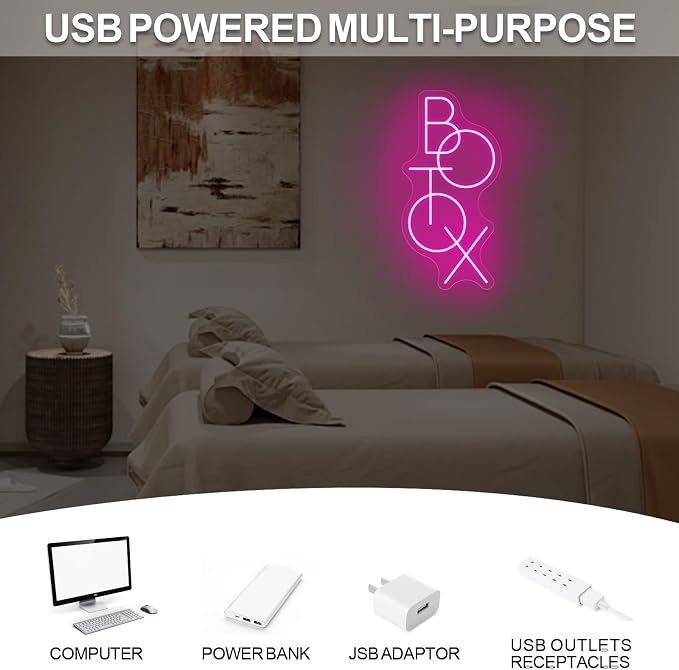 Botox Logo Neon Sign, Botox Filler Led Light, Open Welcome Neon Lights - Image 5