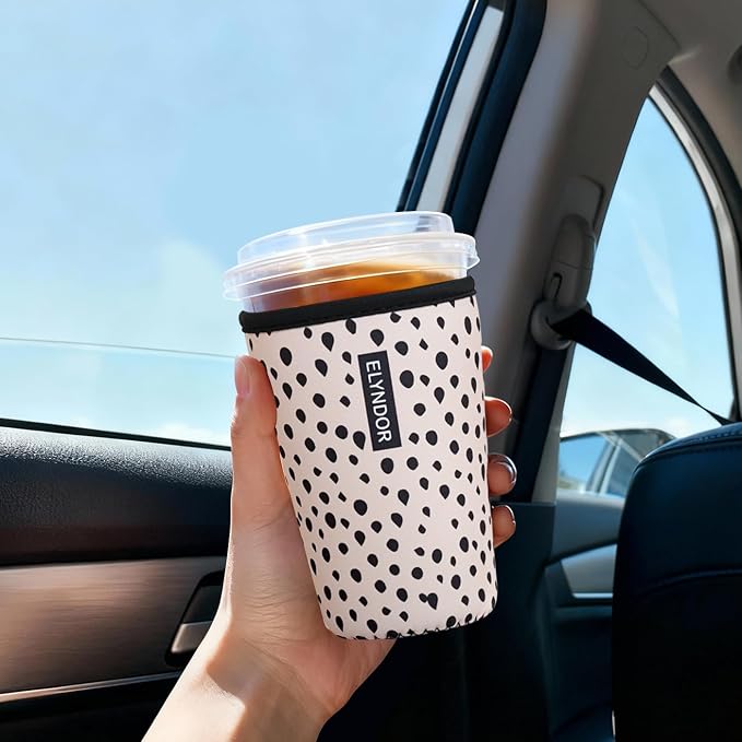 Reusable Insulated Sleeve for Iced Coffee Cup, Beverage Holder for Iced Coffee - Image 3