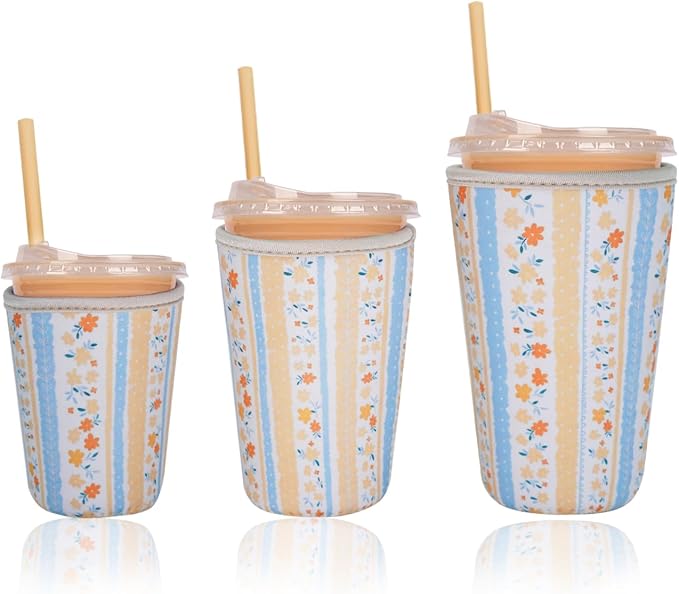 Reusable Insulated Sleeve for Iced Coffee Cup, Beverage Holder for Iced Coffee by Unknown