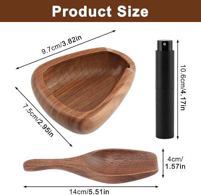 Coffee Bean Dosing Cup Set, Walnut Wood Espresso Dosing Cups - Image 2